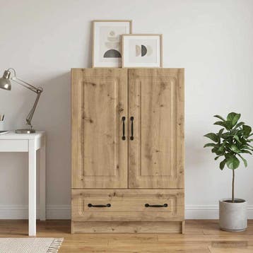 vidaXL Dressoir Artisanaal eiken 66 x 34,5 x 92 cm Bewerkt, Verzenden, Nieuw, Overige houtsoorten, Minder dan 50 cm