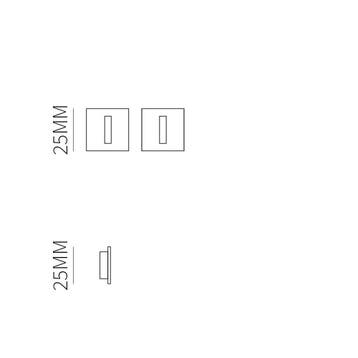 Sleutelrozet Shuffle minimal 2mm vierkant - zwart, Verzenden, Nieuw