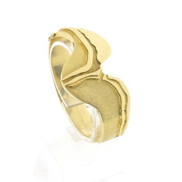 Robuust gouden slavenarmband., Ophalen of Verzenden, Gebruikt, Goud, Goud