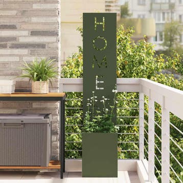 vidaXL Tuin Privacy Screen Fretwerk Olijfgroen 32 x 32 x 150, Verzenden, Nieuw