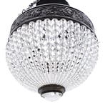 Plafondlamp - parelzak - Kristal, Messing