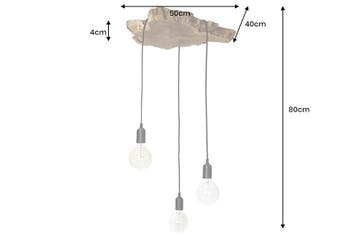 Hanglamp HYPNOTIC 50 cm, gemaakt van natuurlijk longanhout -, Ophalen of Verzenden, Nieuw