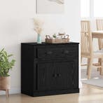 vidaXL Highboard met lade Zwart Eiken 70 x 35,5 x 67,5 cm, Minder dan 50 cm, Verzenden, Nieuw, Minder dan 100 cm
