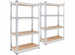 Profeco 2x Heavy Duty Opbergrek - RVS - 160x80x40 cm - 100kg, Huis en Inrichting, Verzenden, Nieuw