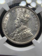 Brits India. George V. 1 Rupee 1919(C) NGC MS62 (Zonder