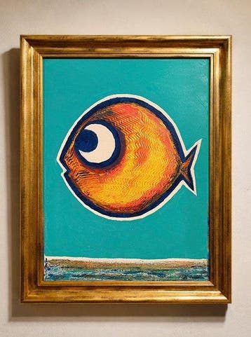 Denis Kuvayev (1971) - Goldfish on golden bottom - No