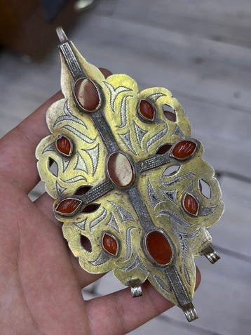 Tekke-hanger - Zilver - Turkmenistan - Begin 20e eeuw, Antiek en Kunst