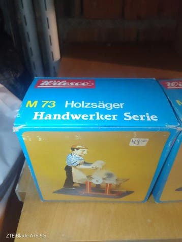Wilesco - Blikken speelgoedfiguur - M 73 Holzsäger -, Antiek en Kunst