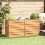 vidaXL Verhoogde plantenbak Licht Bruin 160 x 40 x 77 cm, Verzenden, Minder dan 60 cm, Nieuw, Metaal