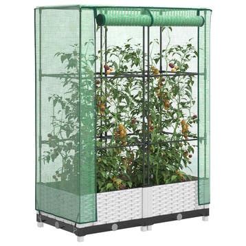 vidaXL Plantenbak verhoogd met kashoes 80x40x123 cm, Verzenden, Nieuw, Minder dan 60 cm, 60 cm of meer