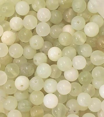 10 x Edelsteen kraal van natuurlijke Chinese Jade 8mm gat..., Ophalen of Verzenden, Nieuw, Kraal