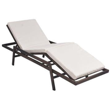 Tuinligbed 196cm | Retourdeal | OP=OP, Tuin en Terras, Ligbedden, Ophalen of Verzenden, Zo goed als nieuw, Wicker, Verstelbaar