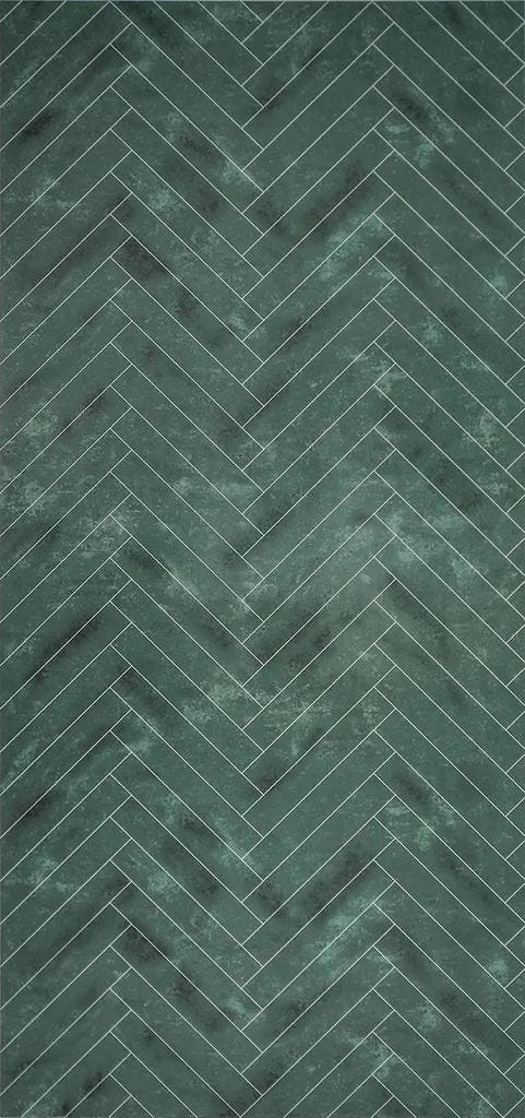 Wandpaneel Isodeco Visgraat 120x260 cm SPC Groen (Doosinhoud, Doe-het-zelf en Verbouw, Sanitair, Overige typen, Nieuw, Ophalen of Verzenden