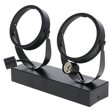 AR111 PLAFONDSPOT ZWART | GU10 FITTING | RICHTBAAR | 2 SPOTS, Nieuw