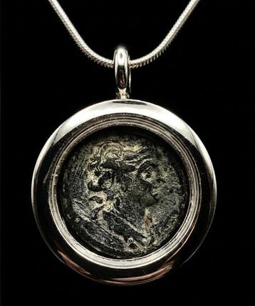 Oud-Romeins Brons Munthanger - Brons Dionysos en Cybele