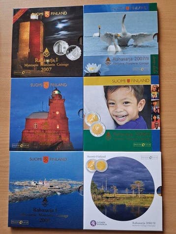 Finland. Year Set (BU) 2007/2010 (6 sets) (Zonder