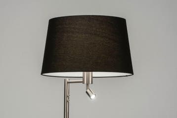 Rietveld Vloerlampen - Zwart, Staalgrijs - Staal, Stof, Meta, Huis en Inrichting, Verzenden, Nieuw