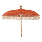Parasol | Decoris | Ø 200 x 260 cm (Oranje, Rond), Verzenden, Nieuw