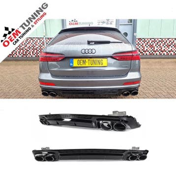 Diffuser geschikt voor A6 S6 C8 | 2018 – 2025 | S-Line Hoogg, Nieuw, Achter, Bumper, Audi