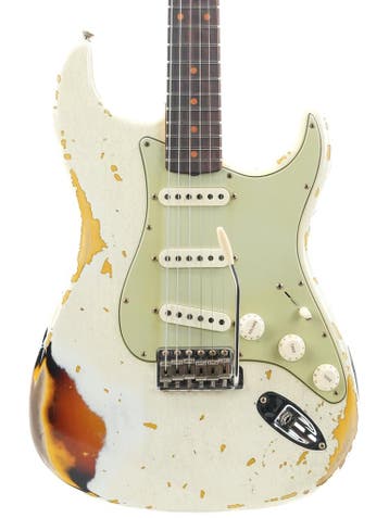 Fender Custom Shop 1960 Stratocaster Olympic White over 3..., Ophalen of Verzenden, Zo goed als nieuw, Solid body, Fender