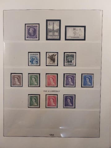 Canada 1953-1989 verzameling in 2 Lindner albums, Postzegels en Munten, Ophalen of Verzenden