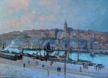 Maurice Courant (1847-1926) - Quai Chanzy et le port de