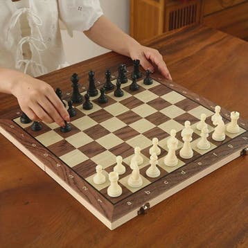 Magnetisch Houten Schaakspel - Opvouwbaar & Draagbaar Strate, Hobby en Vrije tijd, Verzenden, Nieuw