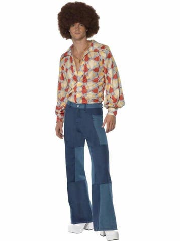 70s Denim look broek, Ophalen of Verzenden, Nieuw