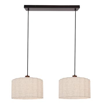 Japandi hanglamp beige, Loulou, Ophalen of Verzenden, Nieuw, Japandi