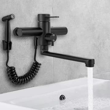 Wand Keukenkraan met Sproeier 360° Draaibare Mengkraan, Verzenden, Nieuw
