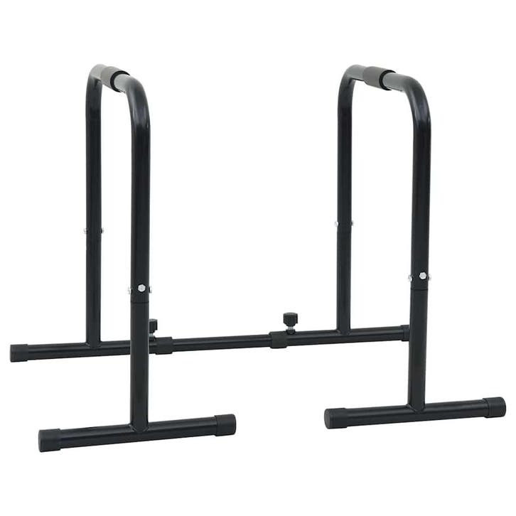 vidaXL Dip Bar Zwart 116 x 66 x 74,5 cm Gepoedercoat staal, Sport en Fitness, Fitnessmaterialen, Nieuw, Verzenden