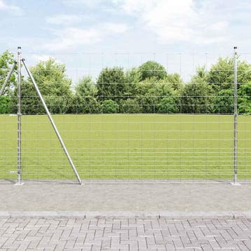 vidaXL Gelast Draadhek met Betonnen Basis 25 x 1,5 m, Verzenden, Nieuw, IJzer