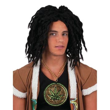 Rasta pruik zwart met dreads - Herenpruiken, Ophalen of Verzenden, Nieuw