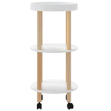 vidaXL Trolley 38x38x82 cm bewerkt hout en massief, Verzenden, Nieuw