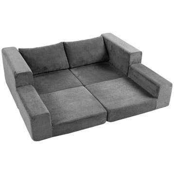 Slaapbank 4-in-1 Slaapfunctie Uitschuifbaar Klapbank Kussens, Verzenden, Nieuw