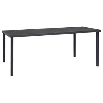 vidaXL Tuintafel 190x90x74 cm staal antracietkleurig, Verzenden, Nieuw, Metaal