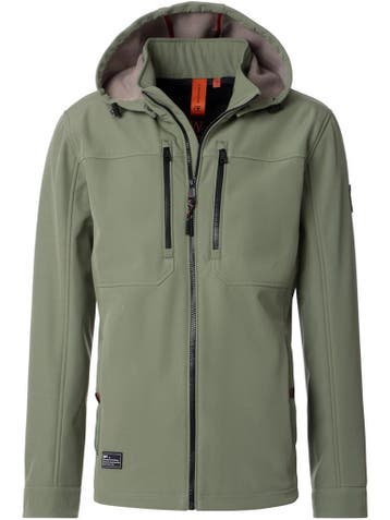 Casa Moda Softshell Jas Met Stretch En Afneembare Capuchon, Kleding | Heren, Verzenden, Nieuw, Groen