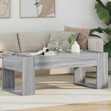 vidaXL Salontafel Grijs Sonoma 110 x 50 x 41 cm Bewerkt hout, Huis en Inrichting, Tafels | Salontafels, Verzenden, Nieuw, Overige houtsoorten
