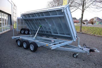 Henra 3-ASSER 3 zijdige kipper op voorraad tridem, Auto diversen, Aanhangers en Bagagewagens, Nieuw