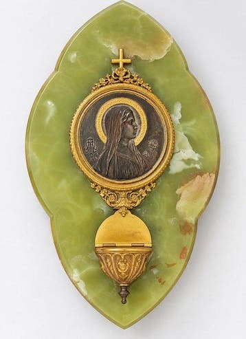 Doopvont - 1850-1900 - Antiek Frans Heilig Water - 34 cm
