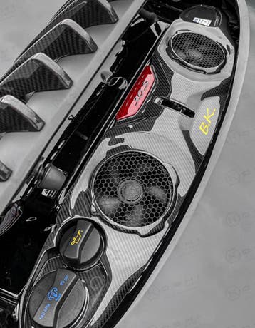 Porsche 911 992 carbon motor afdekking, Verzenden