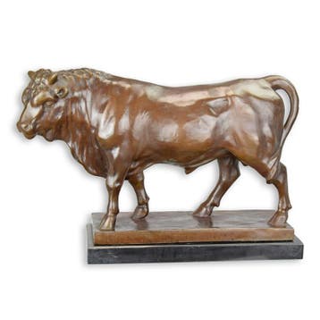 BRONZEN BEELD VAN EEN STIER (Beeldjes - Decoratie), Verzenden, Nieuw