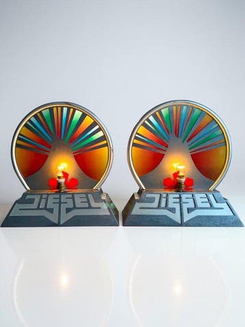 Diesel Jeans Illuminated Store Displays - Early 1980s -