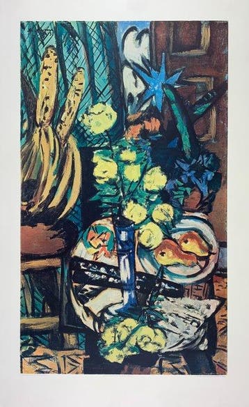 Max Beckmann - Gelbe Rosen Yellow Roses - Lichtdruck /