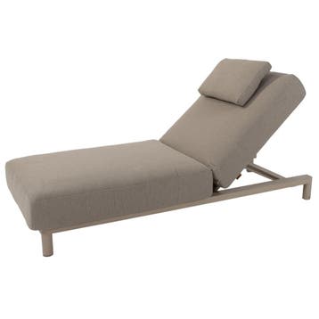 Madeira ligbed met hoofdondersteuning latte 4 Seasons, Ophalen of Verzenden, Nieuw, Aluminium