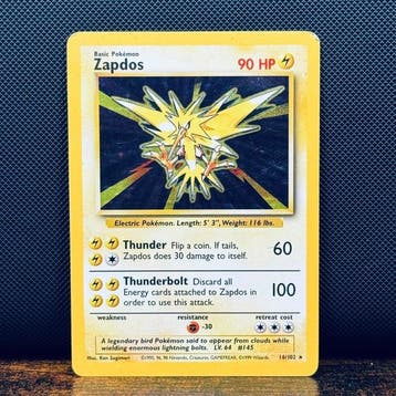 Pokémon Card - Zapdos Holo 16 – Pokémon