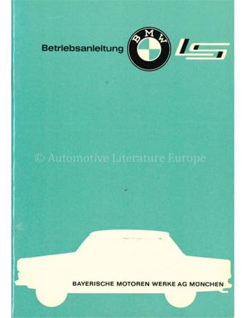 1963 BMW LS INSTRUCTIEBOEKJE DUITS