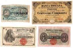 Italië. - 4 Banknotes - 1870 - Banca Toscana (Zonder