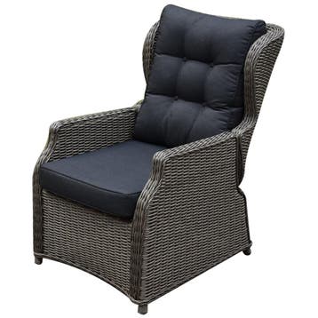 Ibiza stoel-bank loungeset 6-delig verstelbaar grijs, Tuin en Terras, Tuinsets en Loungesets, Ophalen of Verzenden, Nieuw, Wicker