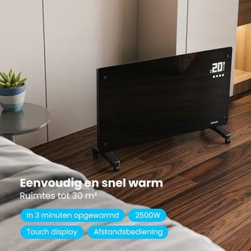 2dekans | Auronic Elektrische Kachel – Met Thermostaat en, Ophalen of Verzenden, Zo goed als nieuw